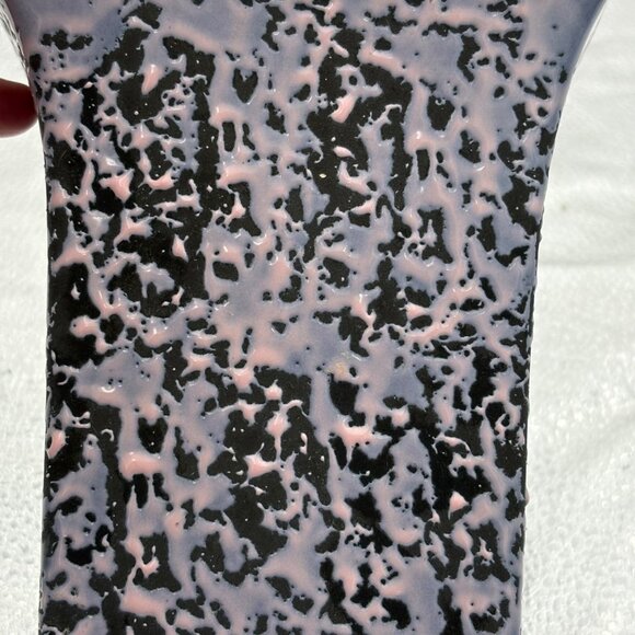 VTG McCoy‎ Pottery Vase Pink Black Speckled Ceramic Mid-Century Modern Signed - Picture 3 of 14